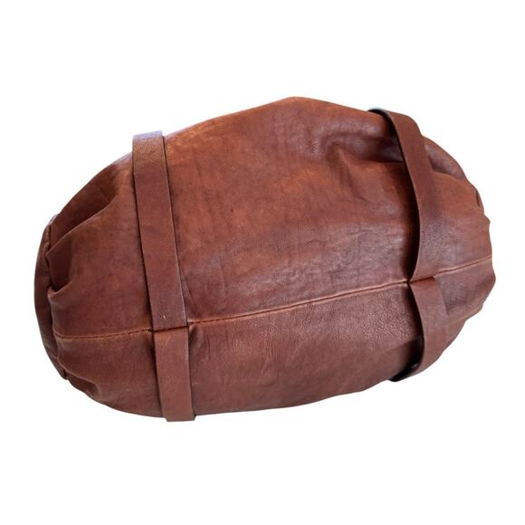 Sundance Genuine Leather Brown Tote Shoulder Satchel Hobo Handbag Boho Chic - Picture 9 of 12